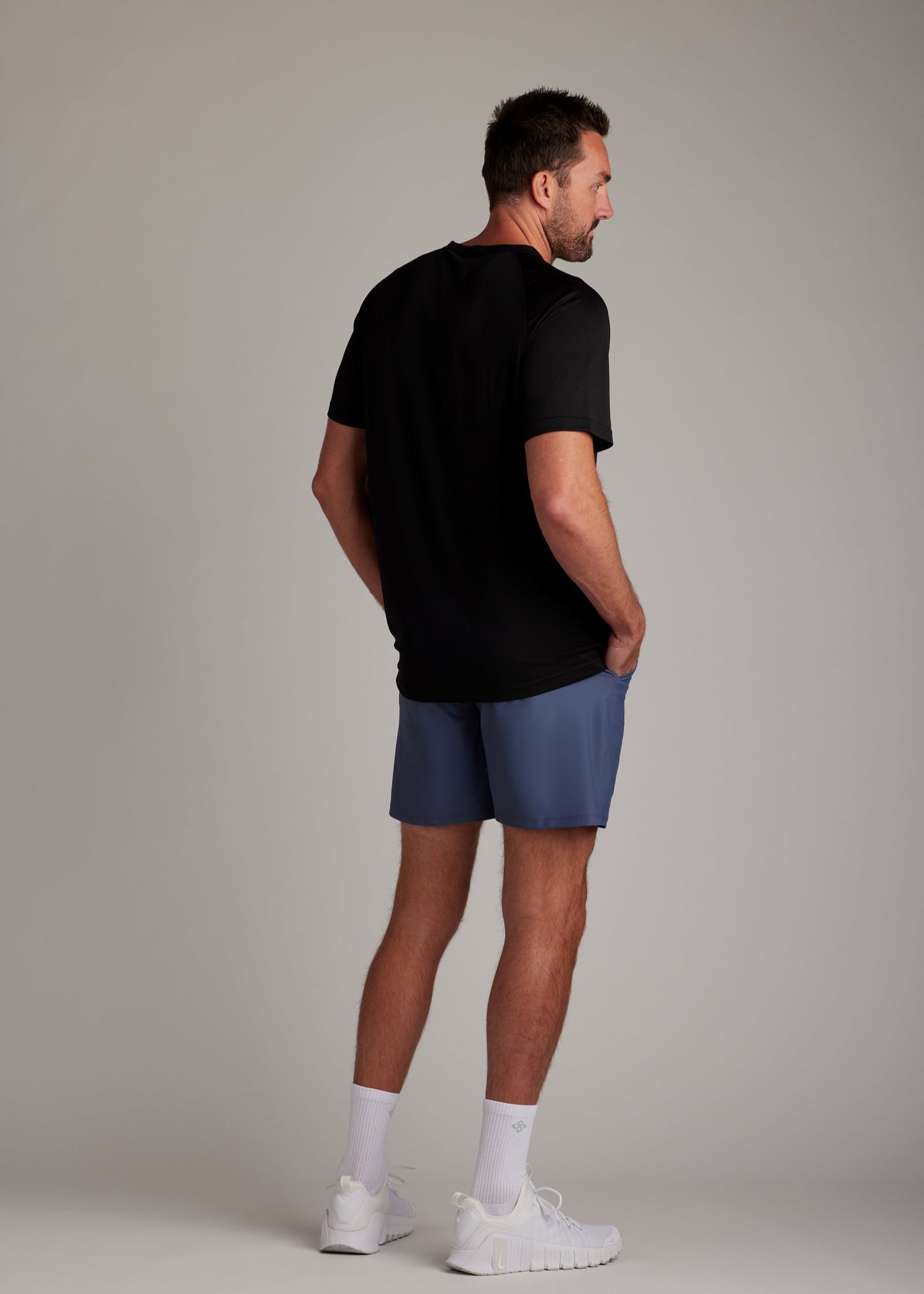 Black 3 Button Tee
