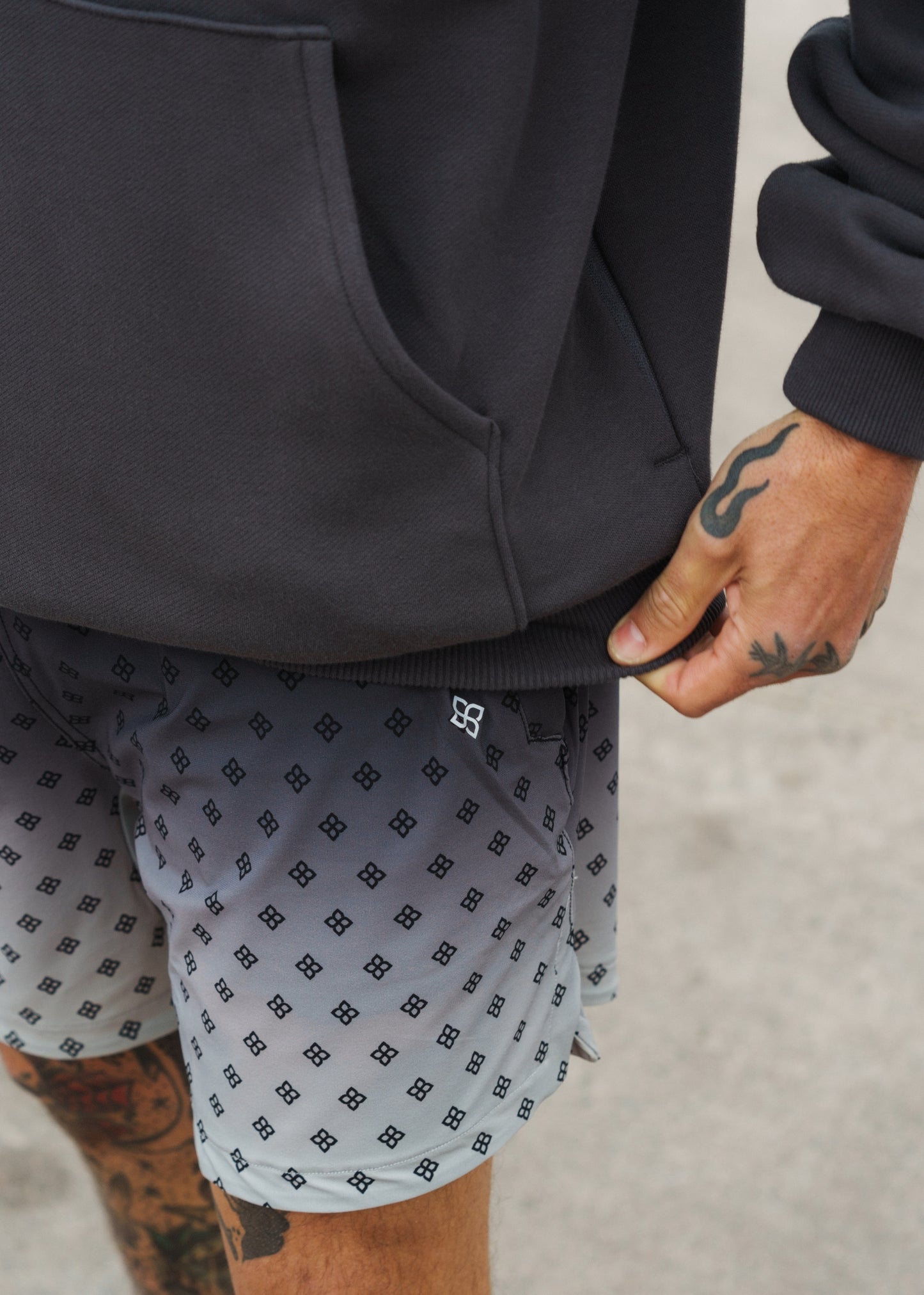 Black Fade Active Short