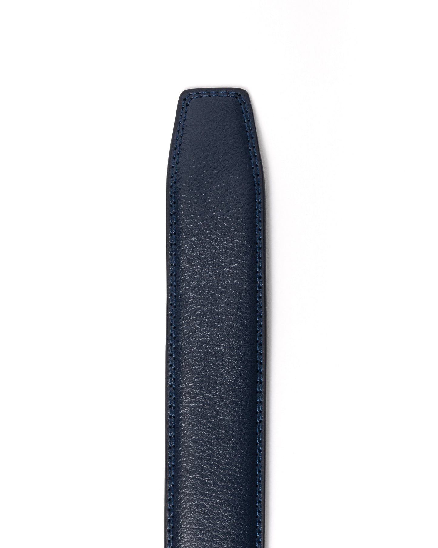 Navy Leather Click Belt