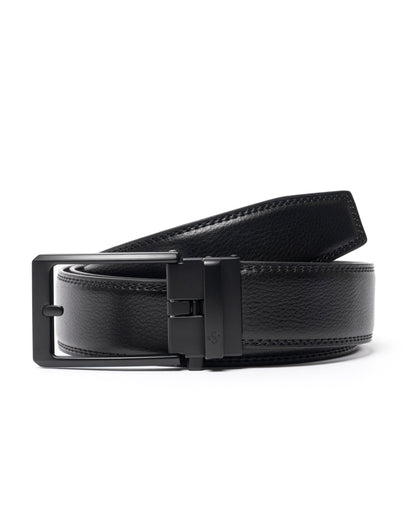 Black Leather Click Belt