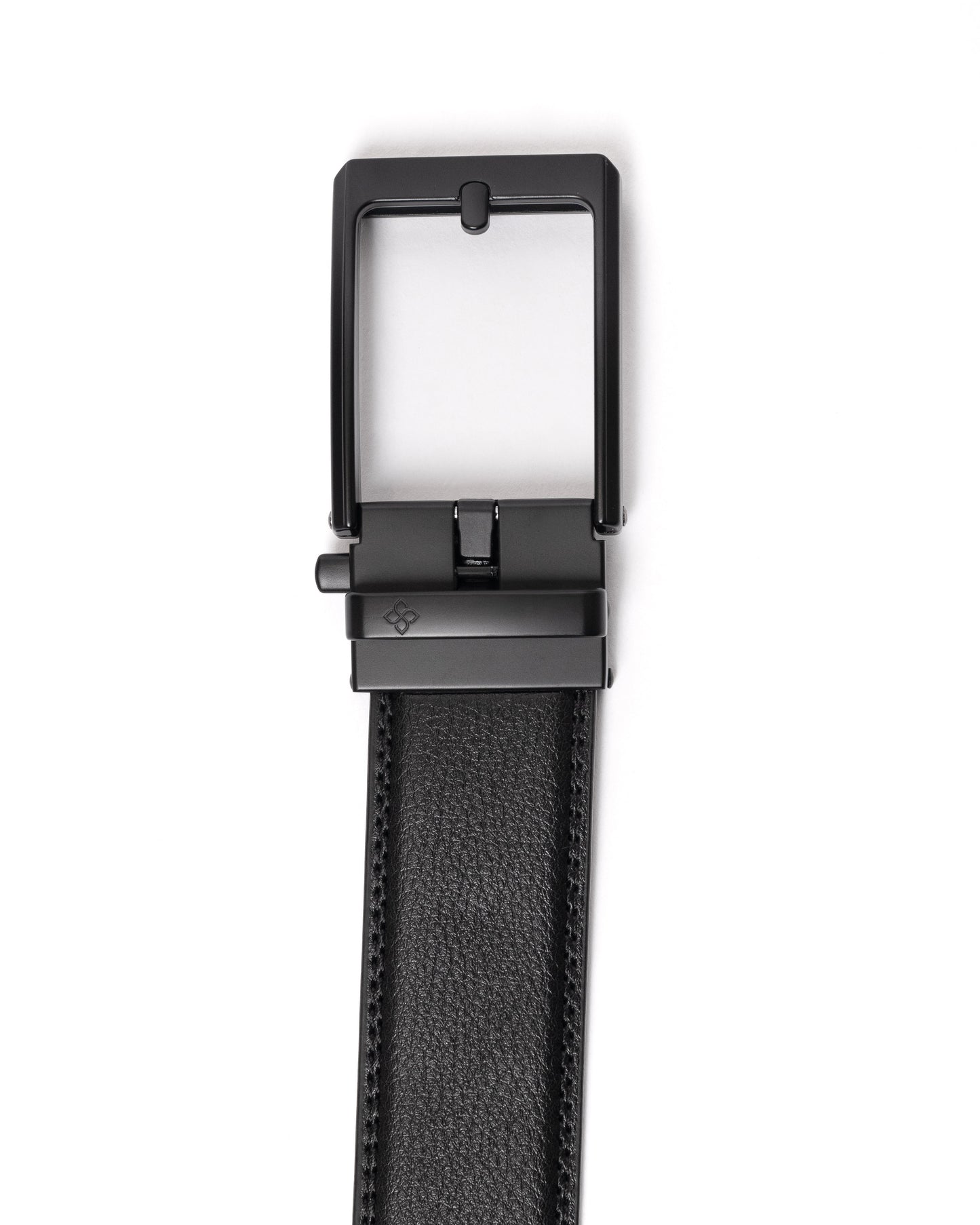 Black Leather Click Belt