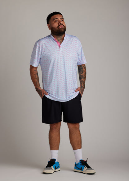 Black ultra-lightweight four-way stretch golf walk shorts, ideal for modern athletes.