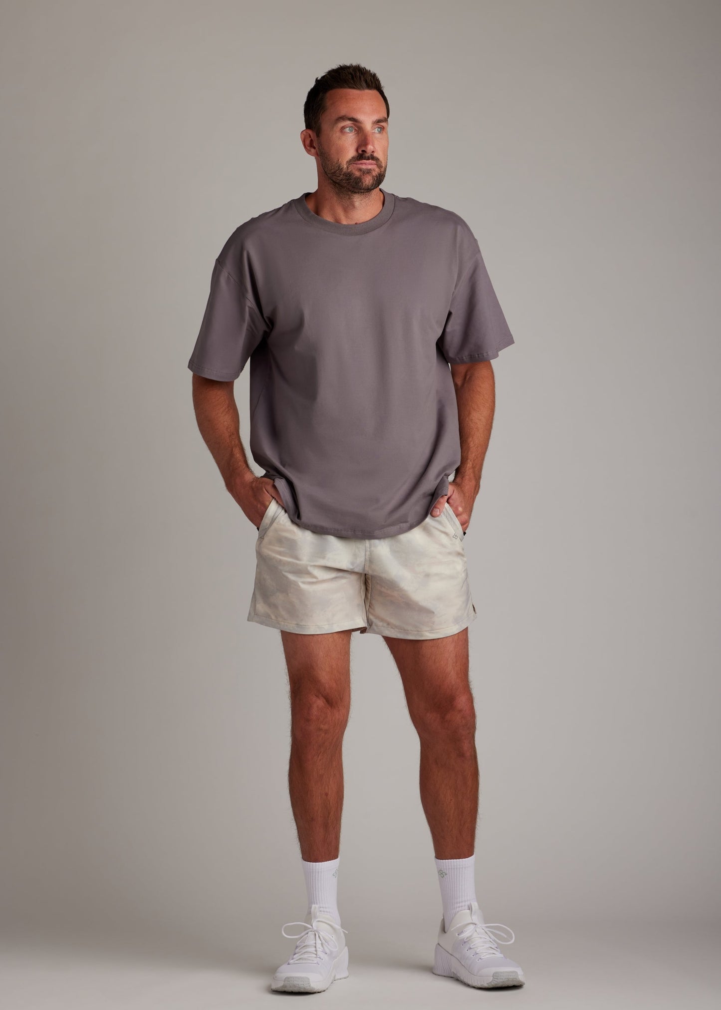 Charcoal oversized tee made from soft, breathable fabric for ultimate comfort and casual wear.