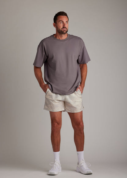 Charcoal oversized tee made from soft, breathable fabric for ultimate comfort and casual wear.