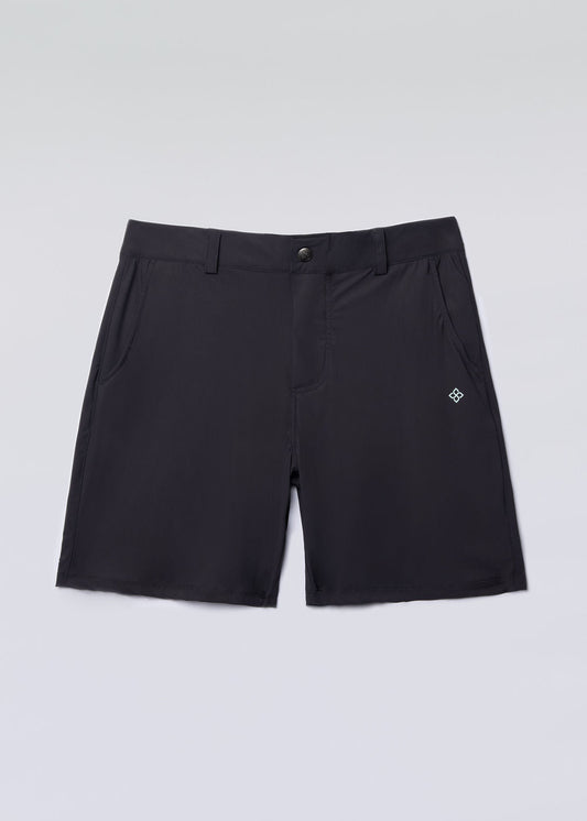 Charcoal walk golf shorts with ultra-lightweight, four-way stretch fabric.
