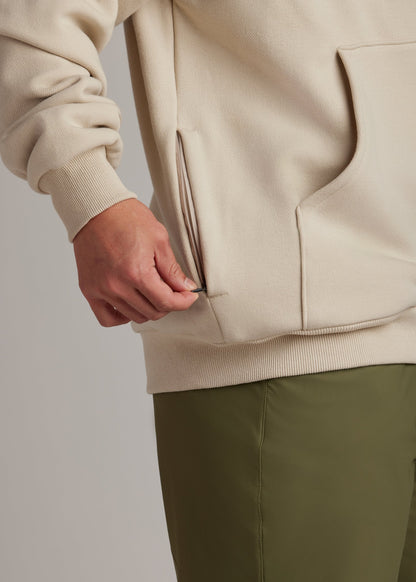 Cream Tomorrow Hoodie, an oversized premium cotton blend outerwear for modern comfort.