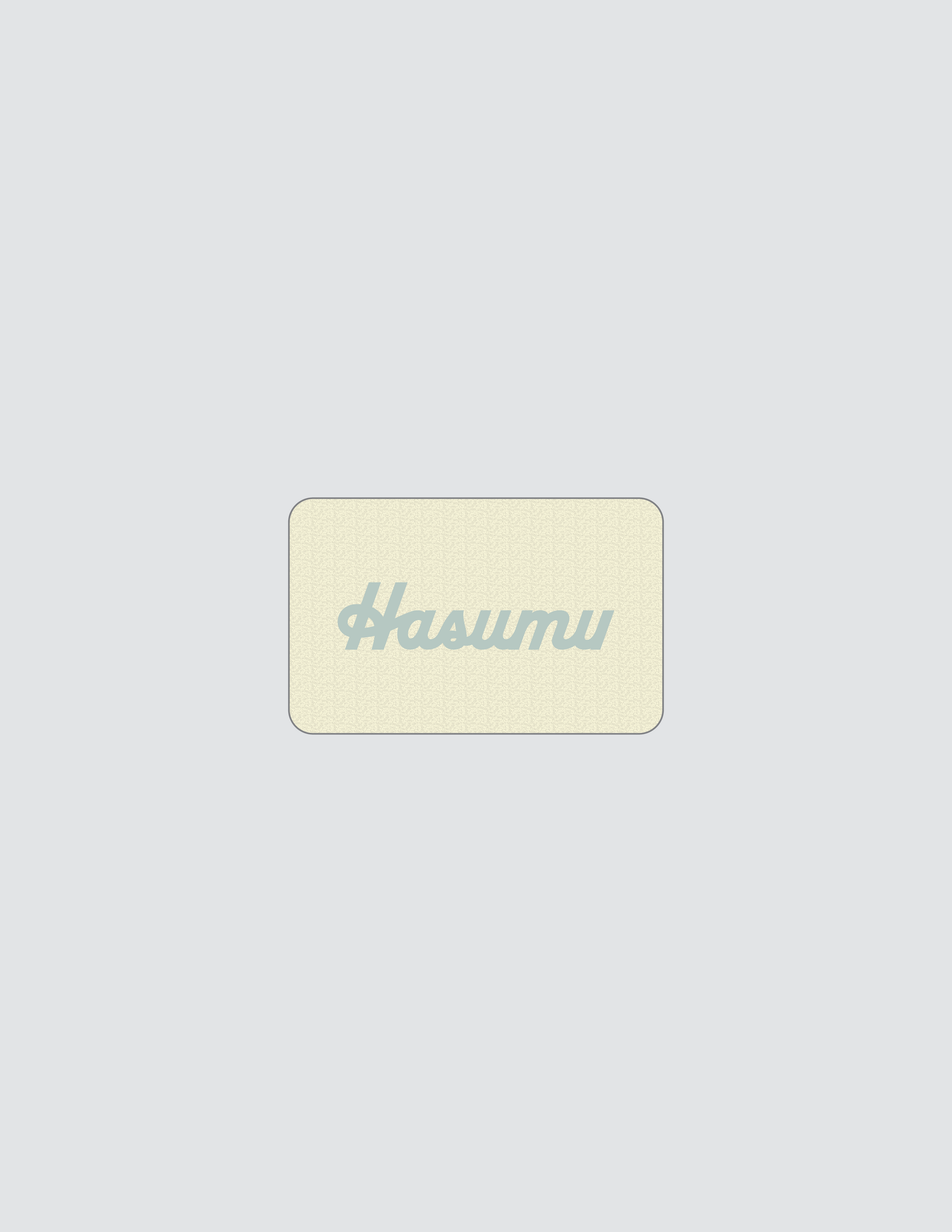 Digital gift card for Hasumu apparel and accessories.