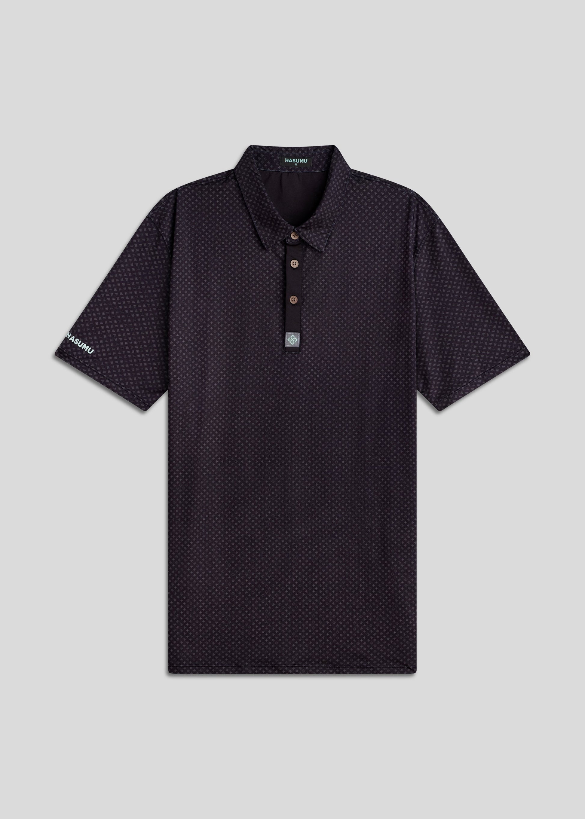 Endless Black classic fit polo shirt made with premium stretchy fabric for comfort.