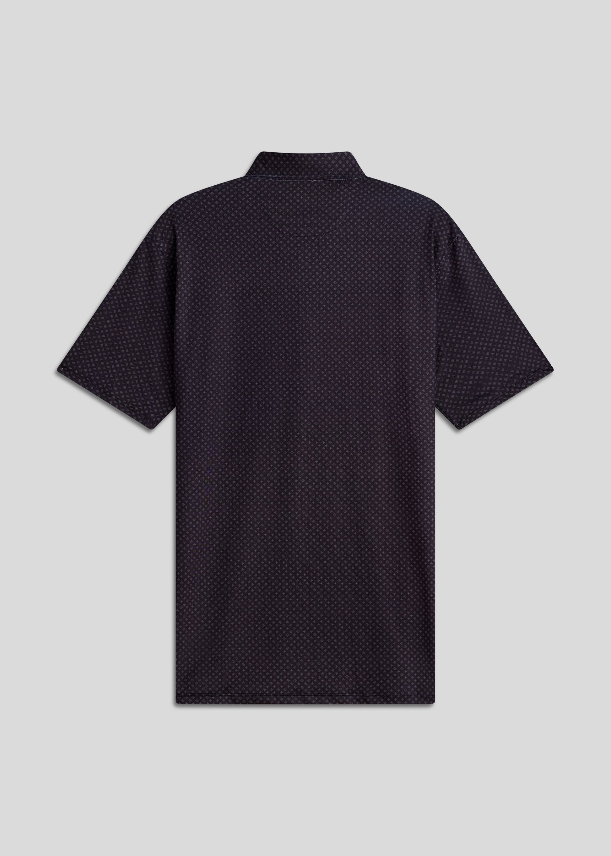 Endless Black classic fit polo shirt crafted from premium stretchy fabric for active movement.