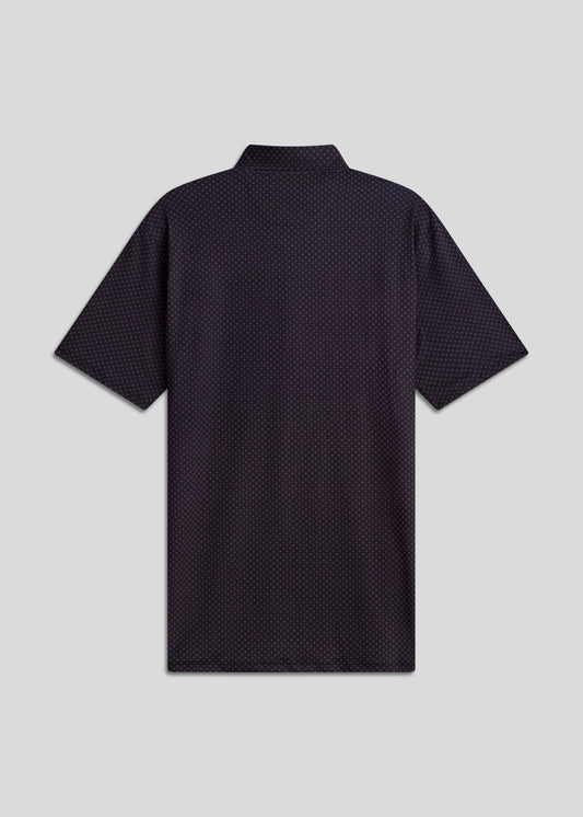 Endless Black classic fit polo shirt crafted from premium stretchy fabric for active movement.