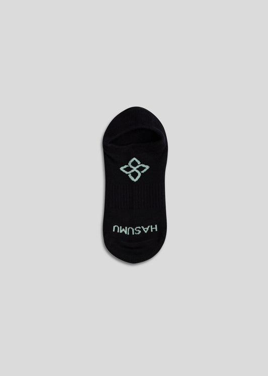 Three pairs of everyday performance no-show socks with heel cushioning for workouts.