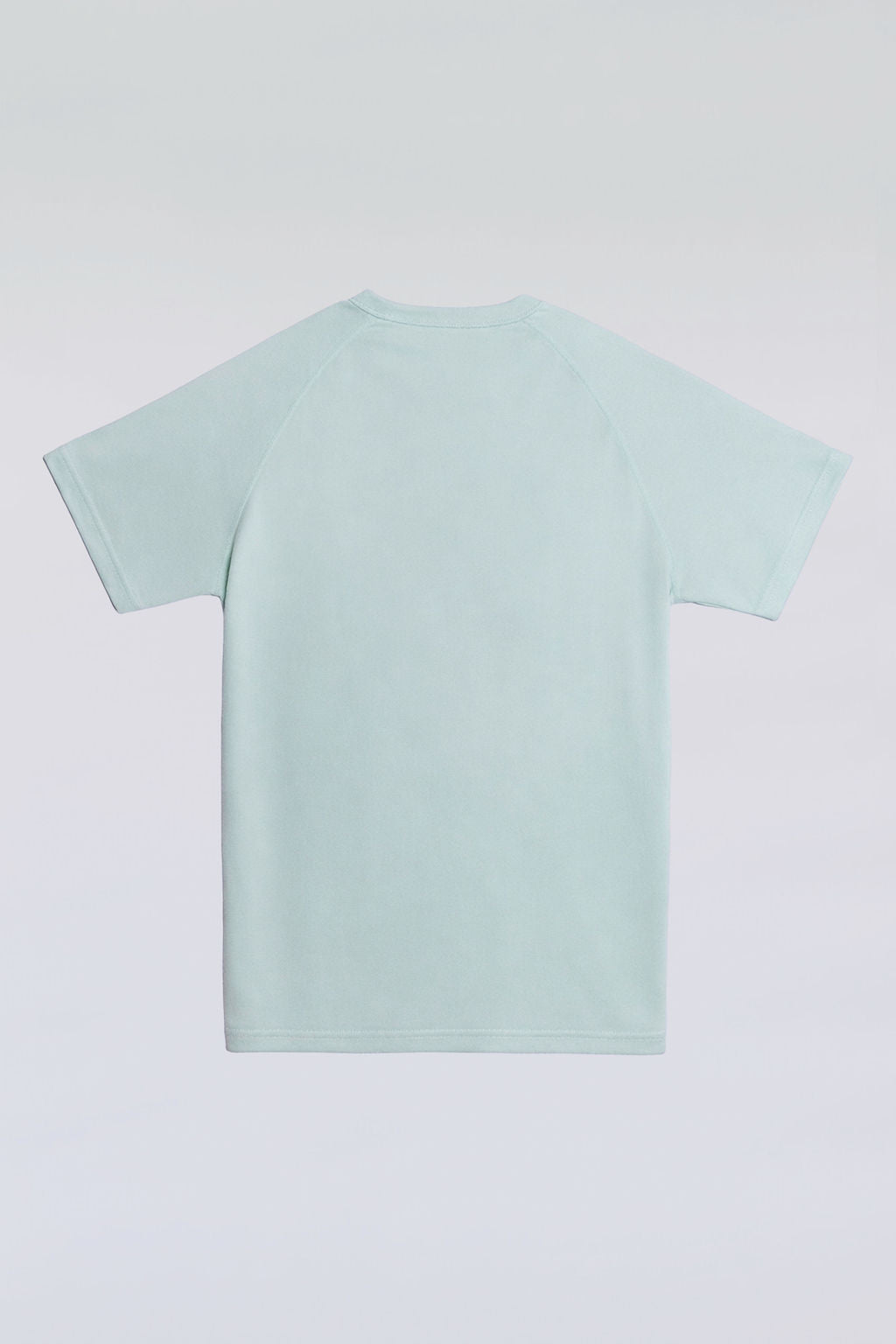 Green 3-button polo tee with modern sport collar, crafted from breathable micro-mesh.