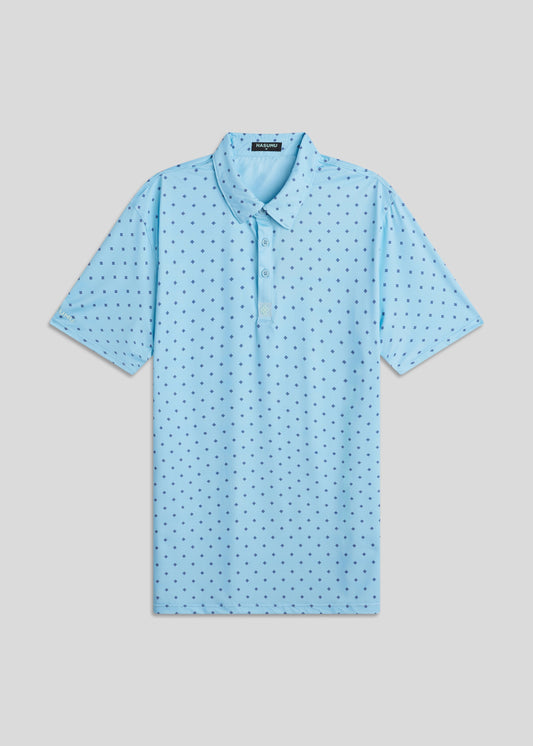 Jaspe teal classic fit polo shirt crafted from premium stretchy fabric for everyday wear.