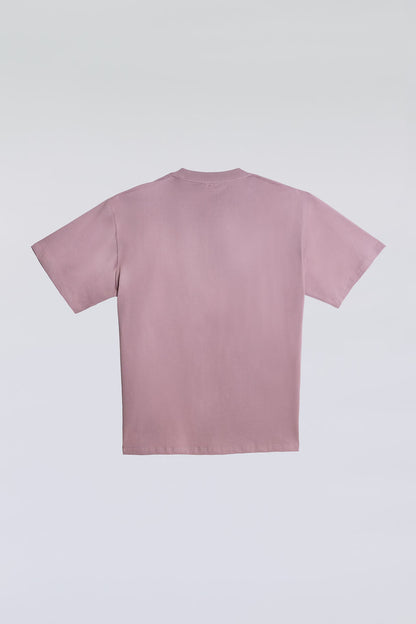 Lilac oversized tee crafted from soft, breathable fabric, perfect for laid-back casual wear.