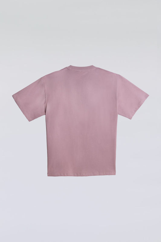 Lilac oversized tee crafted from soft, breathable fabric, perfect for laid-back casual wear.