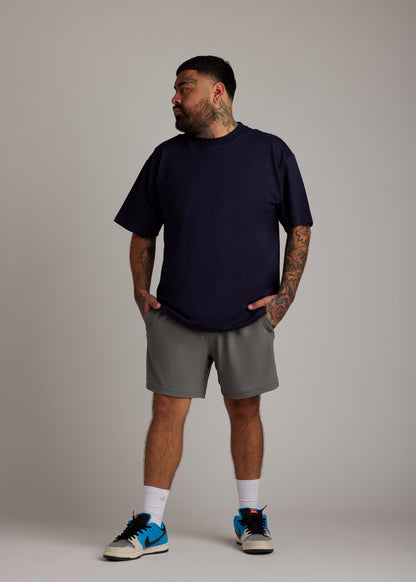 Navy everyday oversized tee made from soft, breathable fabric for casual wear.
