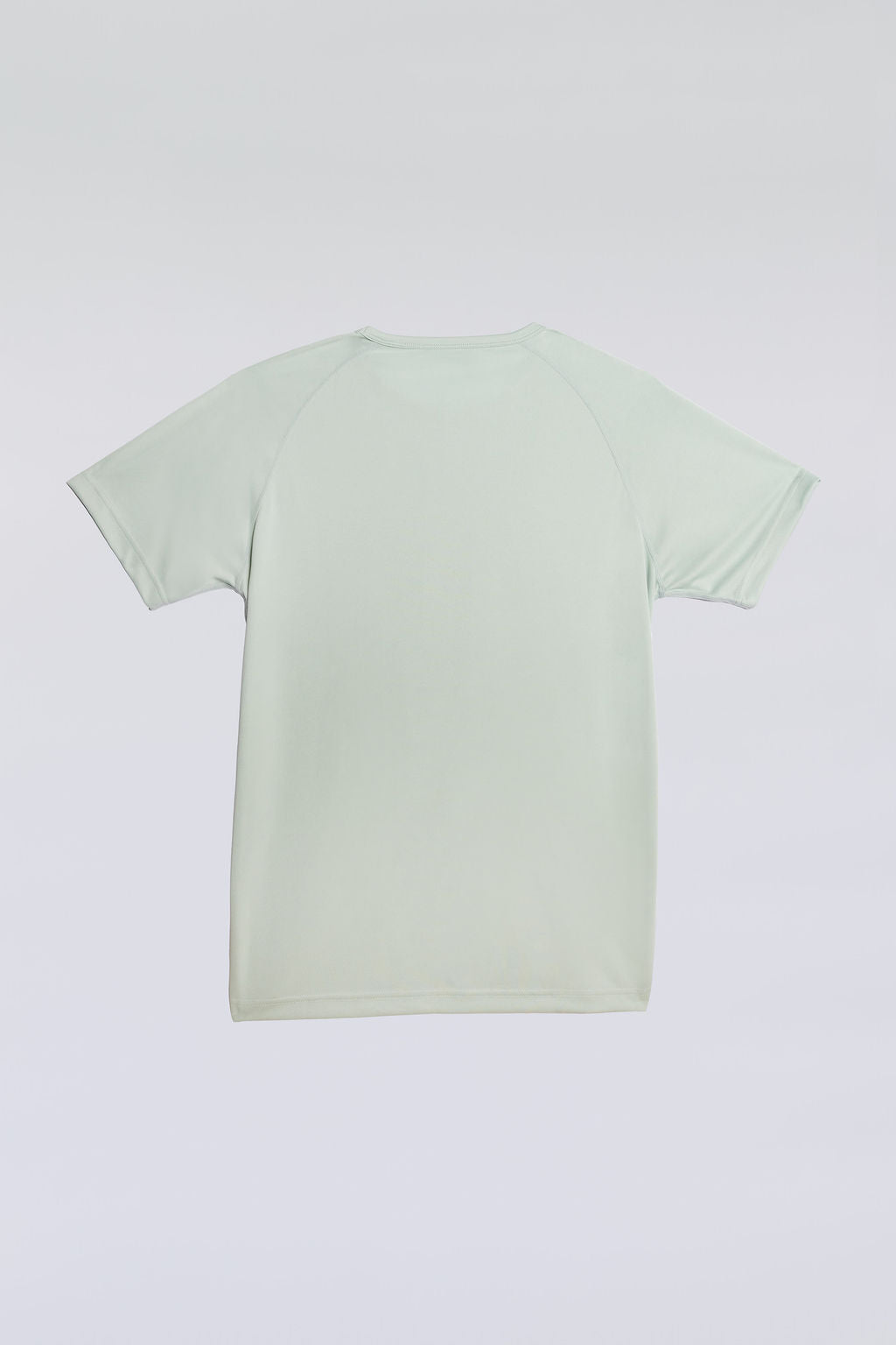 Seafoam green active tee in ultra-light stretch fabric for athletic performance.
