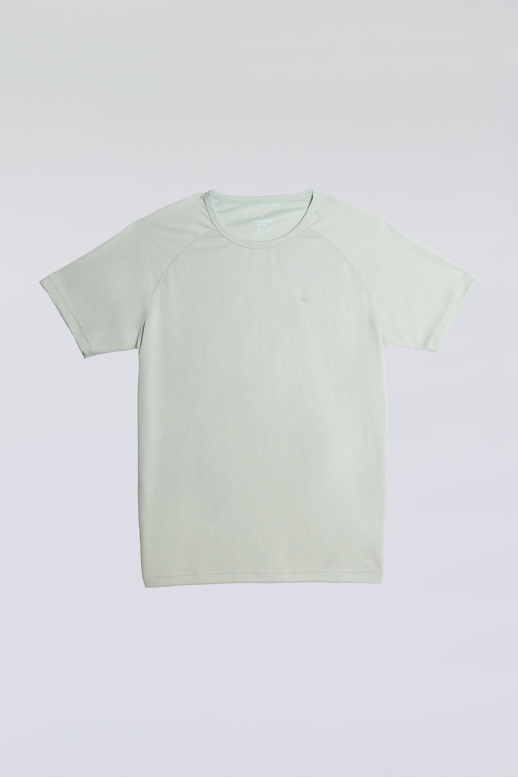 Seafoam green active tee in ultra-light stretch fabric for athletic performance.