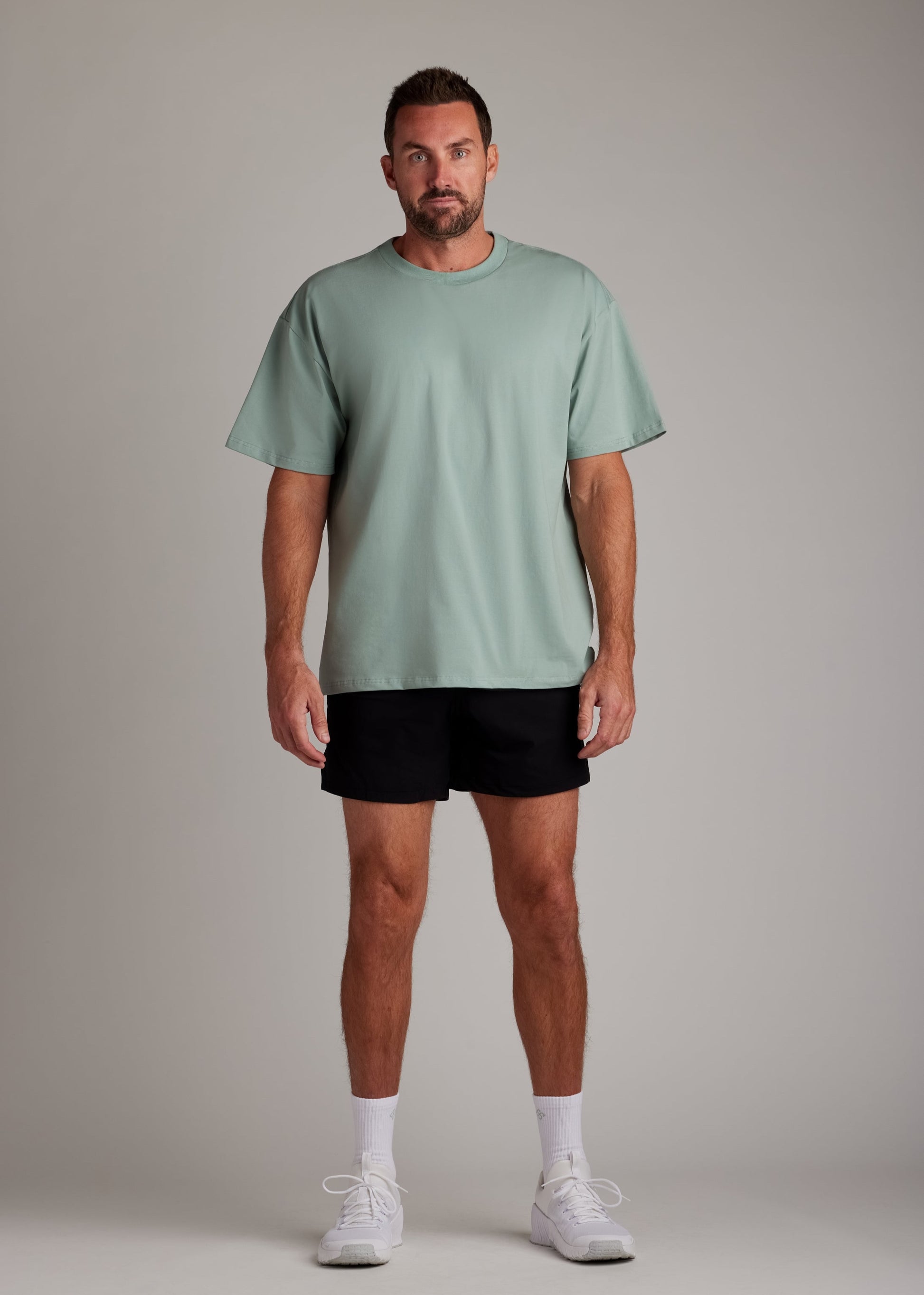 Seafoam oversized tee made from soft, breathable fabric for comfort and style.