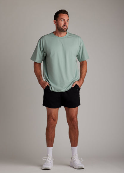 Seafoam oversized tee made from soft, breathable fabric for comfort and style.