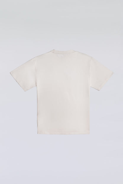 White oversized tee made from soft, breathable fabric for everyday comfort.
