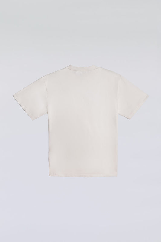 White oversized tee made from soft, breathable fabric for everyday comfort.